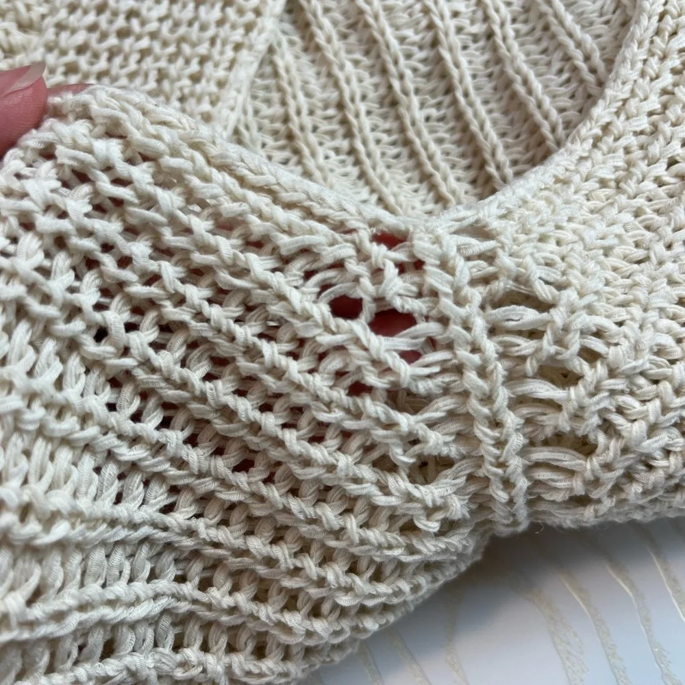 Eileen Fisher Loose Knit Linen Blend Sweater - Picture 7 of 9